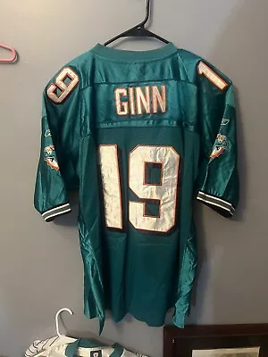 Vintage Ted Ginn Miami Dolphins Reebok Blue 56 2XL Jersey Stitched • $49.99