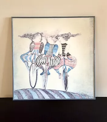 Vintage 1976 G. RODO BOULANGER Signed “ HOLIDAY ON WHEELS” Lithograph • $174.75