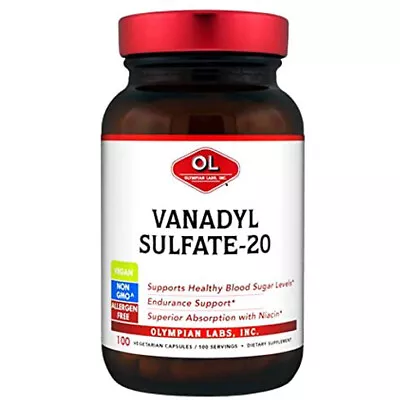 Olympian Labs Vanadyl Sulfate 20 100 Capsules • $25.10