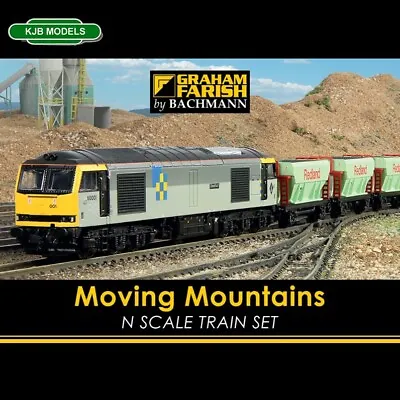 N Gauge Farish 370-221 Moving Mountains Train Set - Cl 60 + 6x PGA Wagons • £259.95