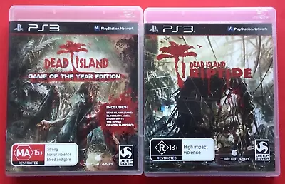 Dead Island GOTY Edition + Dead Island Riptide PS3 X2 Bundle TRACKING+FREE POST • $22.95