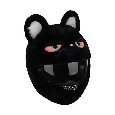 Cartoon Black Cat Motorcycle Helmet Cover Cute Full Face For Women Men • $20.52