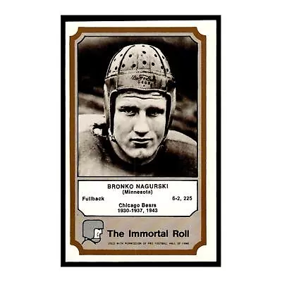 1975 Fleer Football Immortal Roll Bronko Nagurski #nan • $10