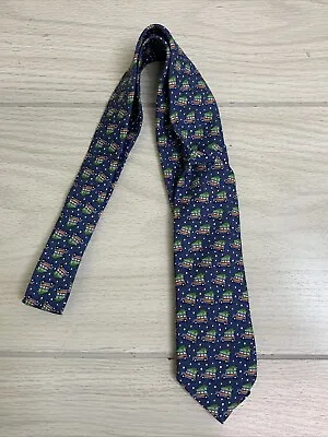Vineyard Vines Woody & Tree Silk Tie Boy’s One Size Blue NEW MSRP $49.50 • $19.96