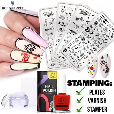 Nail Art Stamping Plate Template Design Pattern Born Pretty Stainless Steel Lace • £4.19