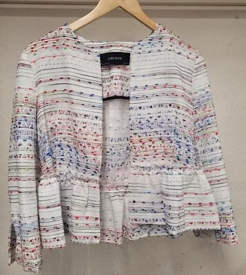 Zara Peplum Multicoloured Jacket Ukm Bnwt Cg B52 • £7.99