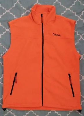 Cabelas Bright Orange Hunting Winter Vest Mens Size Medium • $21.99