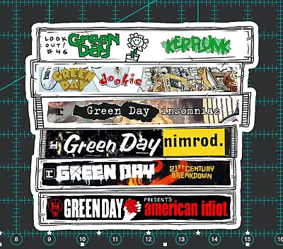 Green Day Sticker - Cassette Tap Stack - Waterproof Vinyl - Laminated Punk Blink • $4.95