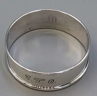 Webster Sterling Silver Napkin Ring 1/2  Wide Monogrammed  CWO  • $32