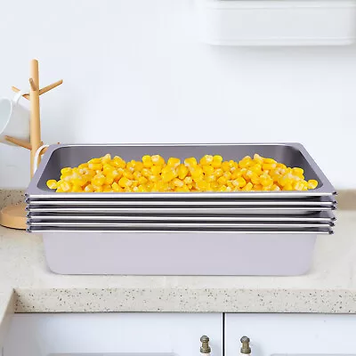 6 PACK Full Size 4  Deep Steam Table Food Pan Commercial Tray Stainless Steel • $54