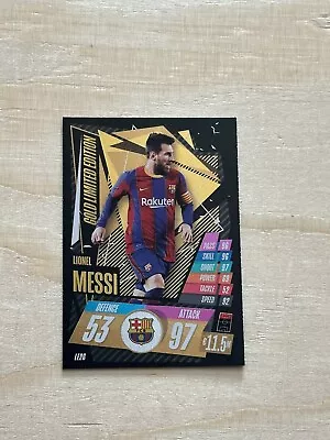 Match Attax 2020/21 20/21 Lionel Messi Gold Limited Edition No Le2g • £6.95