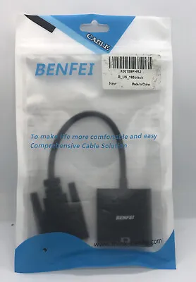 Benfei Active DVI-D To VGA Adapter DVI-D 24+1 - VGA Male To Female Adapter Black • $8