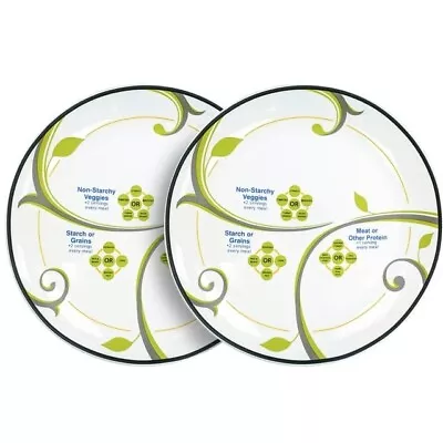 Portion Control Plate Balanced Eating Plate And QSNGuide 9 Inch Divided Plates • $20.96