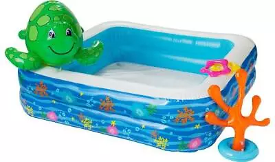 Large Family Swimming Pool Chad Valley 5ft Spray Turtle Kids Paddling Pool  302L • £48.99