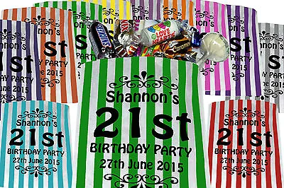 £27.50 • Buy Personalised Sweet Bags 18th, 21st, 30th Birthday Party Bags Wedding Sweet Bags.