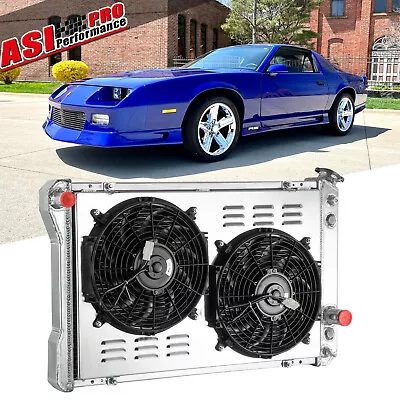 3 Row Radiator+Shroud Fan For 1982-1992 1989 Chevy Camaro Pontiac Firebird V8 • $160.55