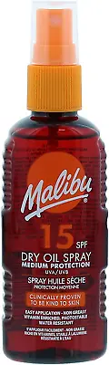Malibu Sun SPF 15 Non-Greasy Dry Oil Spray For Tanning Medium Protection • £6.34