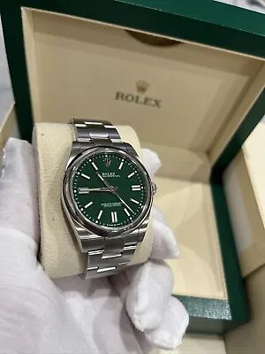 $10995 • Buy 2023 Rolex Oyster Perpetual 124300 Green Men's Watch
