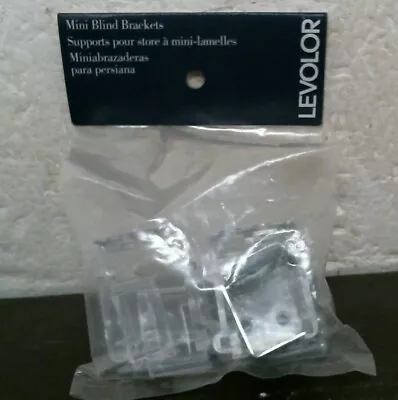 Levolor PWLDMINIBR Mini Blind Brackets Pair Clear FREE SHIPPING • $10