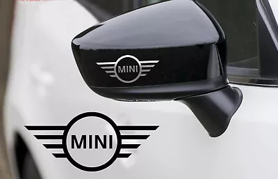 Mini Cooper Wing Mirror Sticker Window Bumper Vinyl Decal Sport 90x39mm • $6.09