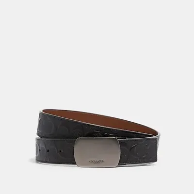 Coach Plaque Buckle Belt Sz 42 Cut To Size  • $65