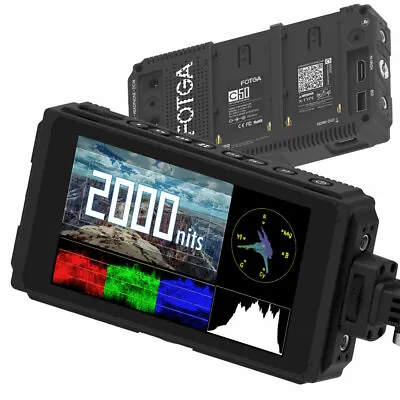 Fotga C50 5-Inch 2000nit Camera Field Monitor HD IPS Touch Screen 4K HDMI 3G SDI • $277