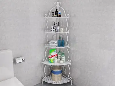 5 Tier Shower Corner Rack Shelving Unit Caddy Shelf Shelves Kitchen Bathroom Lau • $66.45