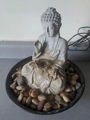 Indoor Fountain Exquisite Sitting Buddha Fountains Meditation Desk Water Feature • $25