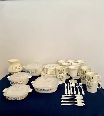 Vintage Chilton Corning Ware Childrens Cookware Play Dishes 41 Piece Set 1970s • $34.50