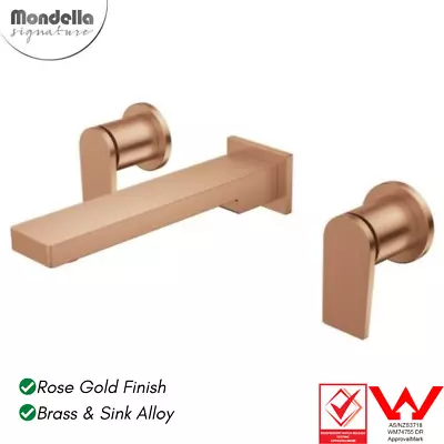 Mondella Signature Bath Spout Top Wall Tap Set Mixer Brushed Rose Gold WELS  • $31.97