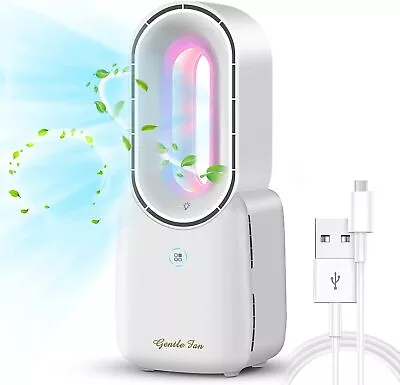 $40 • Buy Ultra Quite 11.8inch Bladeless Desk Fan Air Cooler Home & Office Rechargeable AU
