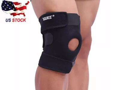 Knee Brace Open Patella Support Adjustable Elastic Sports Kneecap Protector • $5.99