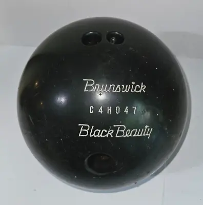 Vintage Black Beauty Brunswick Bowling Ball #C4H047 Original Black Beauty 16-Lb • $12.88