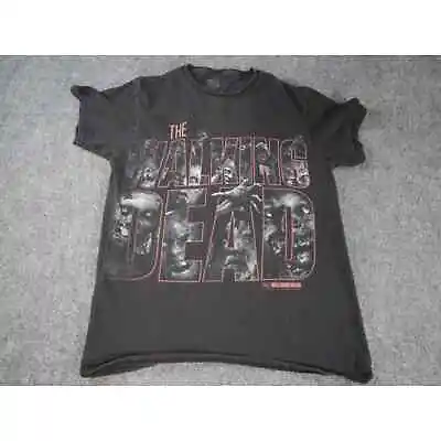 The Walking Dead T Shirt Sz Small Graphic Tee 2013 AMC Spellout Black Crew Neck • $14.40