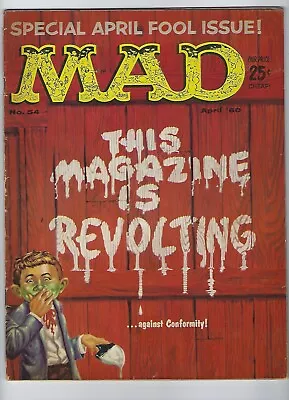 $24.99 • Buy Mad #54 EC Apr.1960 Flat Tight And Glossy! April Fool Issue!