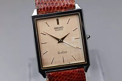[Exc+3] Vintage Seiko Dolce 9521-5050 Quartz Square Men's Watch From JAPAN • $99.99