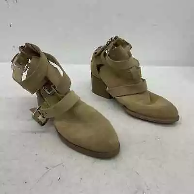 Zara Tan Suede Gladiator Heels - Women's Size 8 EU 39 • $25