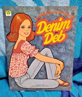 MINT Vintage 1977 Fashion Paper Doll “Denim Deb” Uncut Whitman 70s Style Book • $1