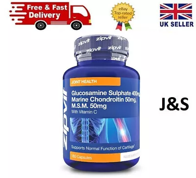 Glucosamine 400mg Marine Chondroitin 50mg (90%) And MSM 50mg + Vitamin C 180pcs • £19.89