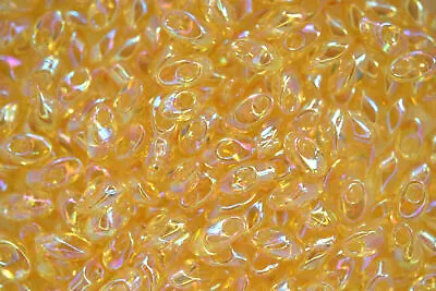 10g MIYUKI Long Magatama Japanese Beads 4x7mm Light Gold Crystal AB Beading • £1.60