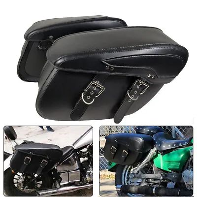 Motorcycle Side Saddle Bags For Kawasaki VN Vulcan Classic Nomad Drifter 1500 • $129.99