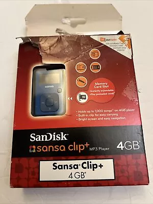 New SanDisk Sansa Clip Plus 4GB MP3 Player Recorder FM Radio + Slot Radio SR • $79.99