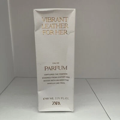 $85 • Buy ZARA Vibrant Leather For Her Eau De Parfum 2.71 Oz /80mL Perfume NEW IN BOX
