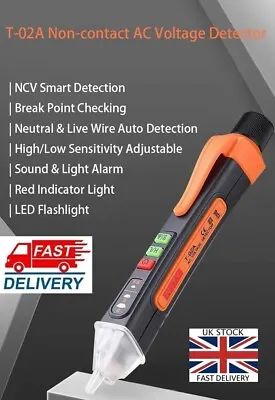 £8.70 • Buy Voltage Tester Pen Non Contact AC Sensor Power Alert 12-1000V Electric Detector