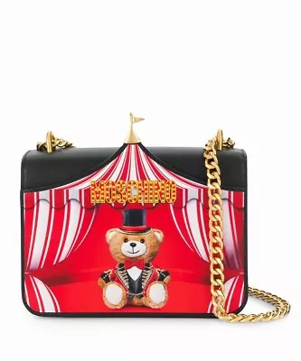 Moschino Couture Circus Bear Leather Crossbody Shoulder Bag By Jeremy Scott • $695