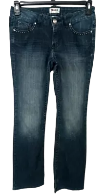 *Mudd Blue Denim Spandex Stretch Multi Pockets Skinny Embellished Jeans 5 • $12.99