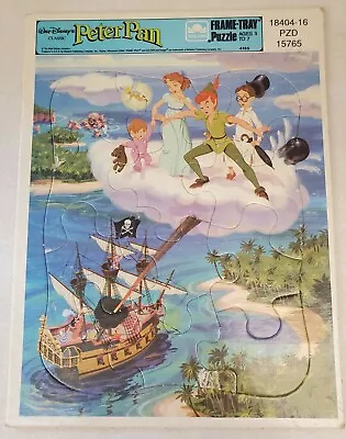 Vintage Disney's Peter Pan 12 Piece Golden Frame Tray Puzzle #4165 • $19.80