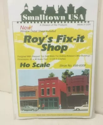 Rix Smalltown USA #6009  ROY FIX-IT SHOP  Model Railroad Building Kit HO Scale • $12.75