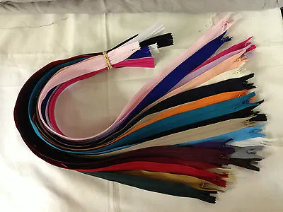 1x YKK Nylon Concealed Closed Ended Zip 56cm Lenght -Variation Of Colours  • £3.75