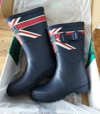 Joules Girls Printed Welly Boots Union Jack Size 3 Jnr  • £50